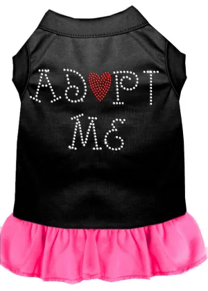 Adopt Me Rhinestone Dress Black With Bright Pink Sm