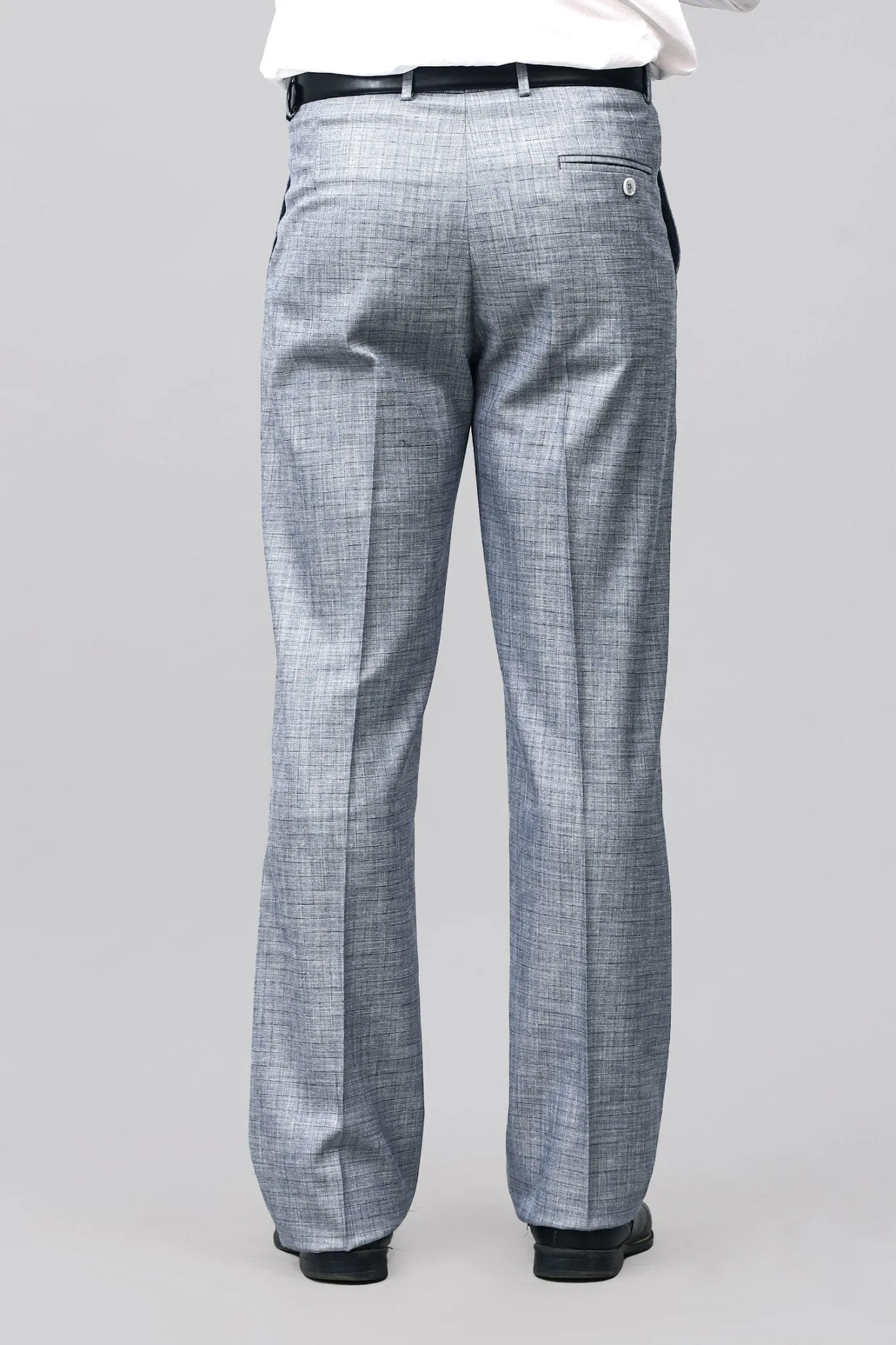 Bluebird Elegant Blue Check Pleated Trouser