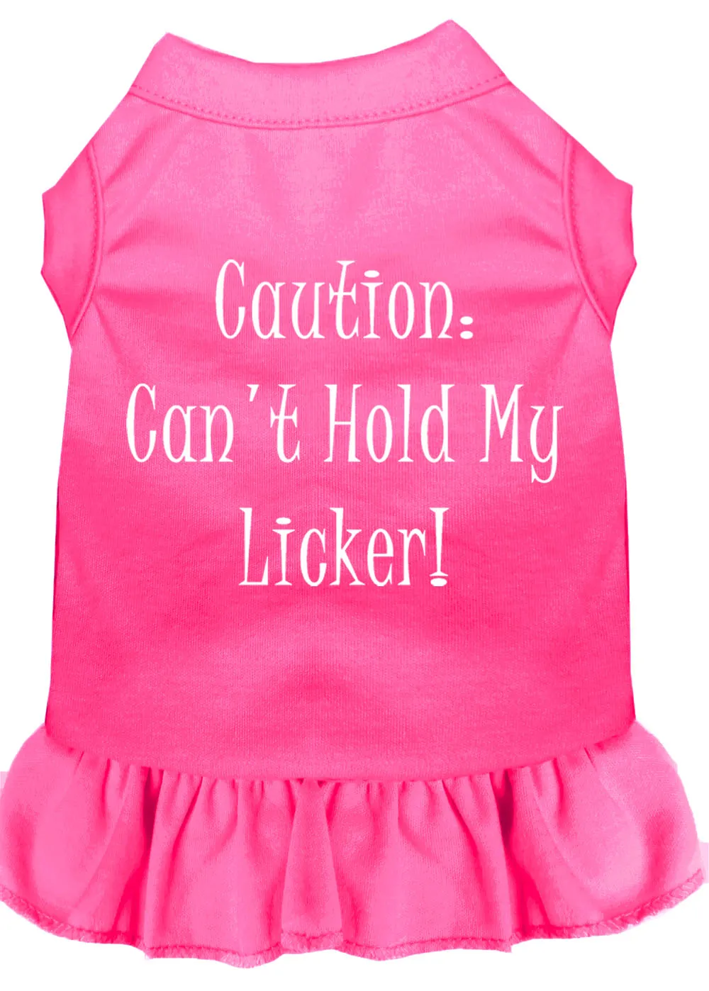 Can't Hold My Licker Screen Print Dress Bright Pink Xs