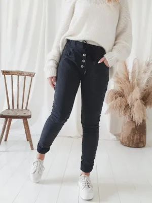 Casual Tencel Jogger Jean (Black)