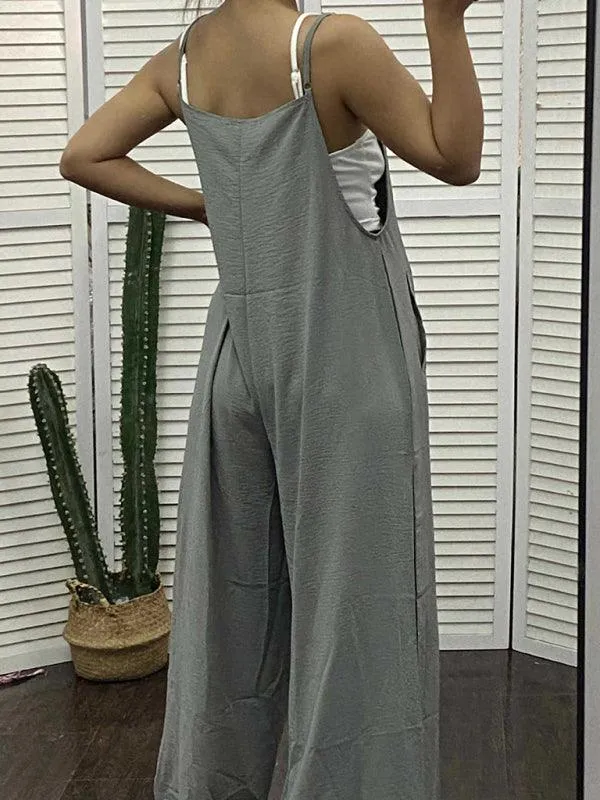 Chic Adjustable Suspender Wide Leg Jumpsuit: The Essential Fashion Statement for Women