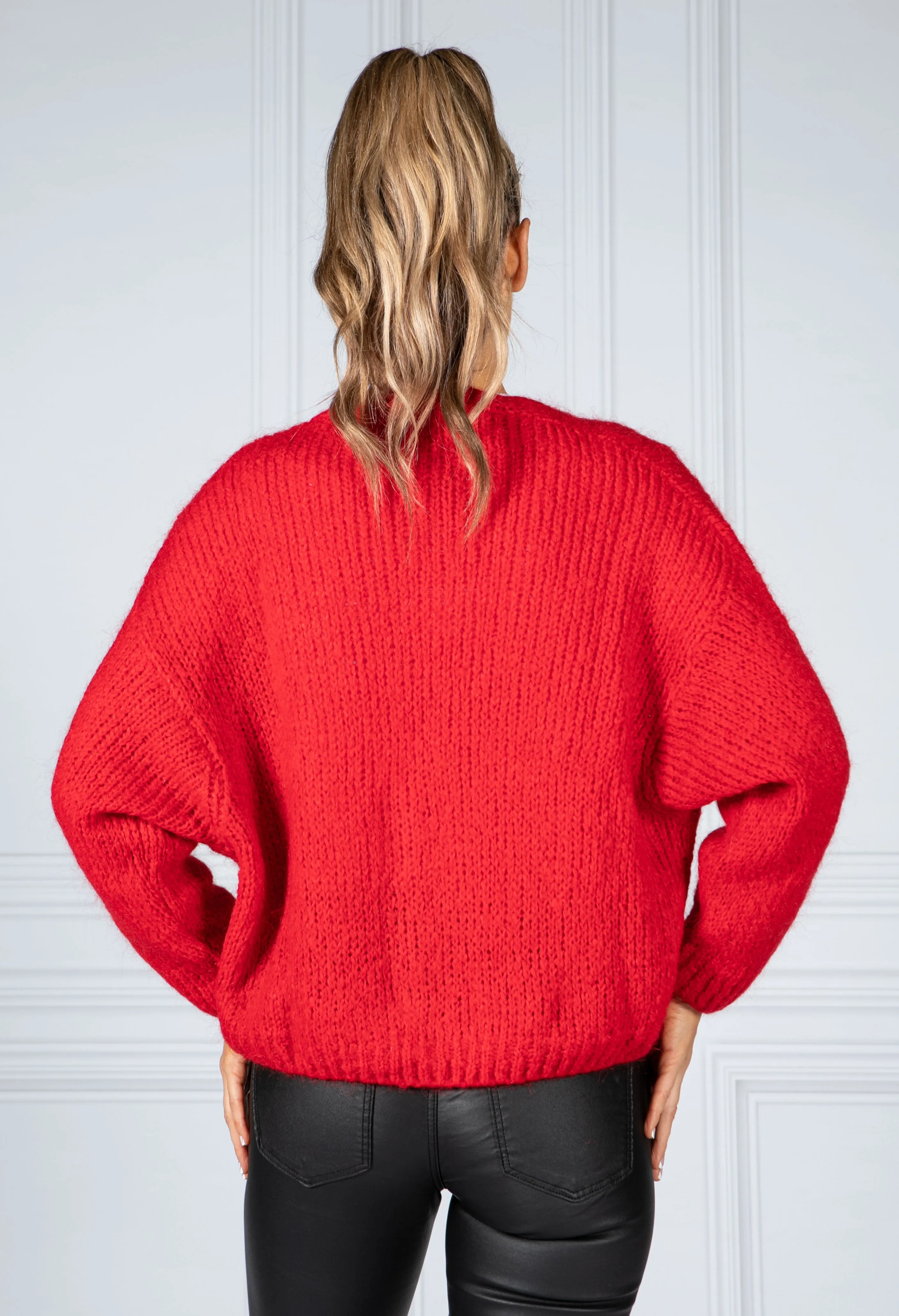 Crimson Relaxed Fit Cardi
