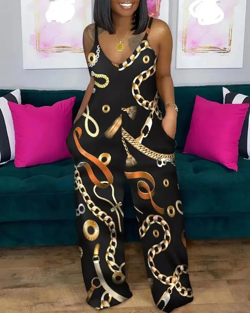 Daily Casual Rompers Sleeveless Straight Tube Jumpsuit