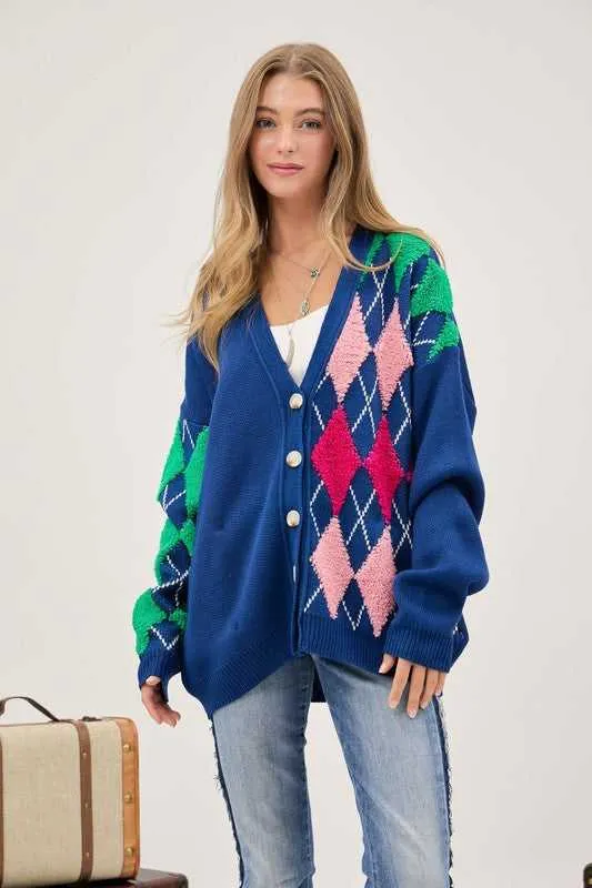 Dandy V Neck Button Front Cardigan
