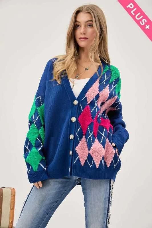 Dandy V Neck Button Front Cardigan
