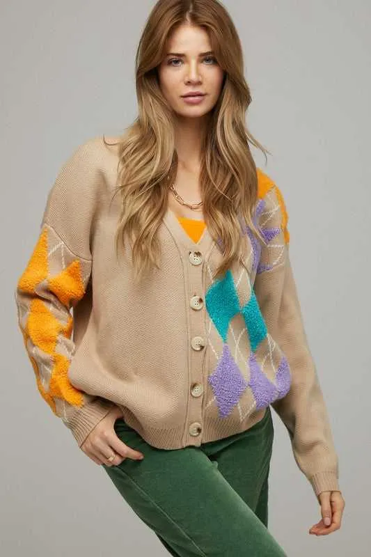 Dandy V Neck Button Front Cardigan