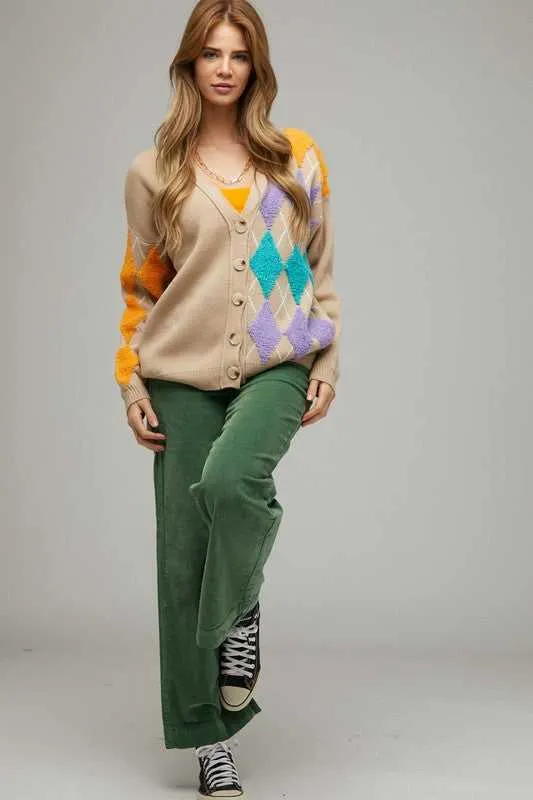 Dandy V Neck Button Front Cardigan