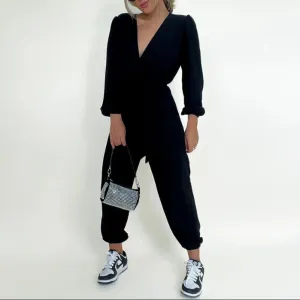 Fashion Leisure Tied High Waist Jumpsuit