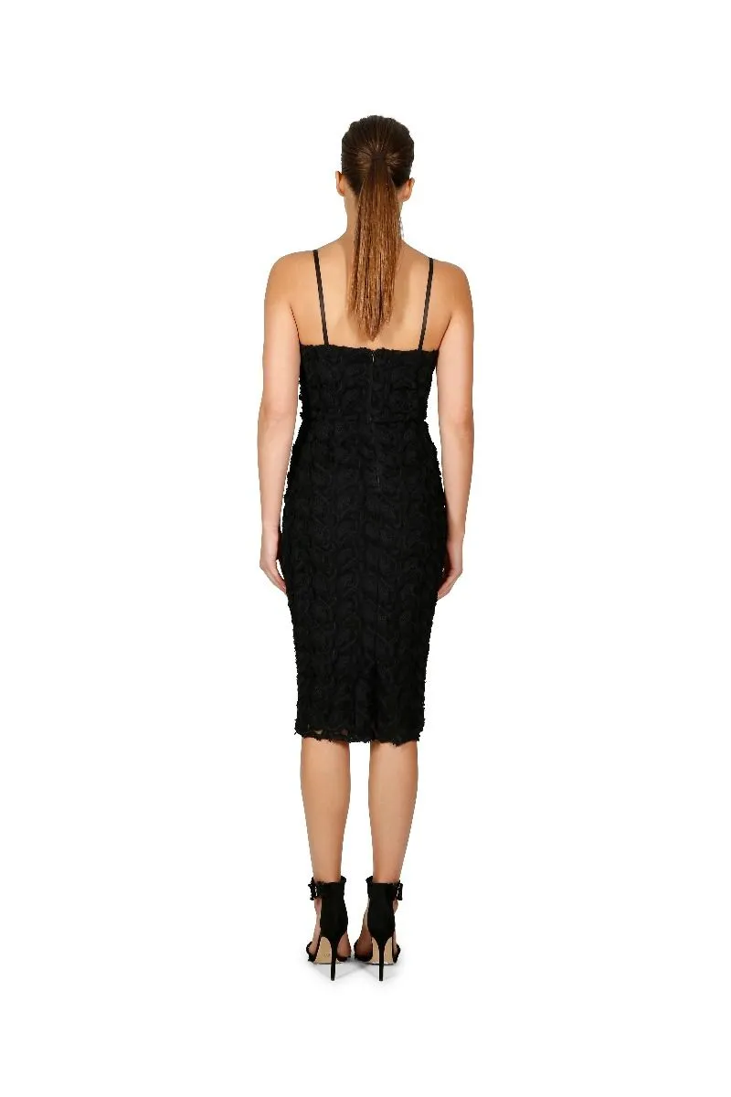 Floral Mirage Lace Midi Dress