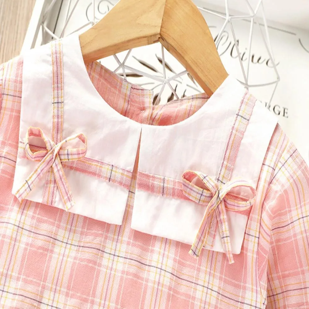 Girls Plaid Long Sleeve Dress Girls Dresses Wholesale