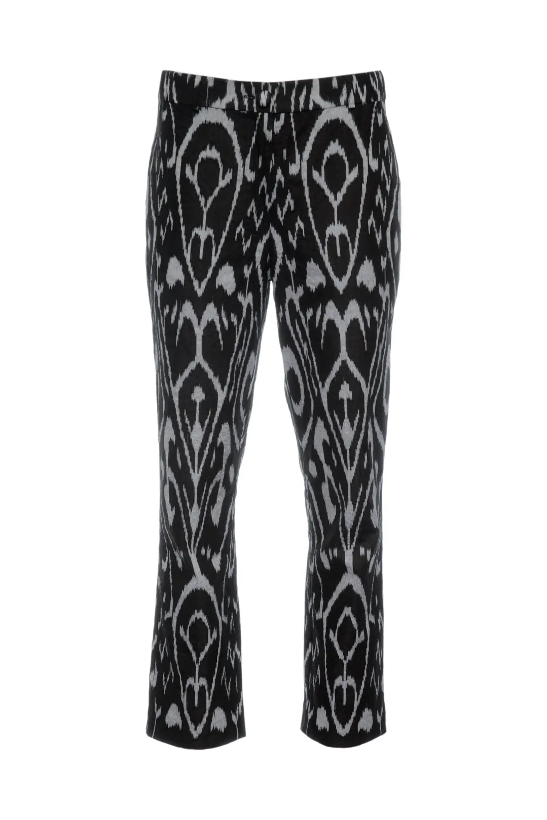 Hand-Woven Silk Ikat Trousers - Latifa - 'Delightful'