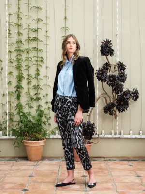 Hand-Woven Silk Ikat Trousers - Latifa - 'Delightful'