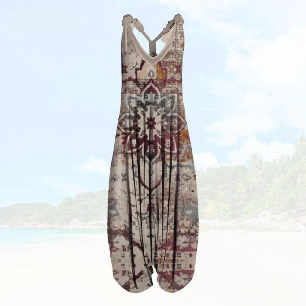 Janet | Dames Mouwloos Los Jumpsuit