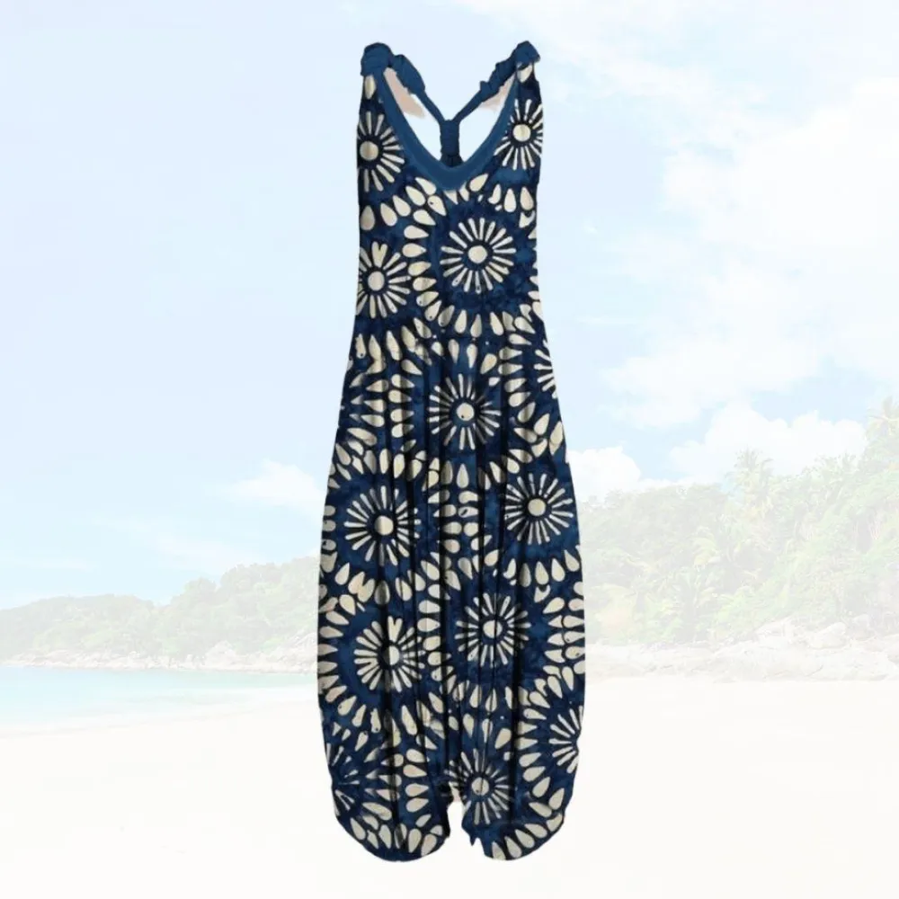 Janet | Dames Mouwloos Los Jumpsuit