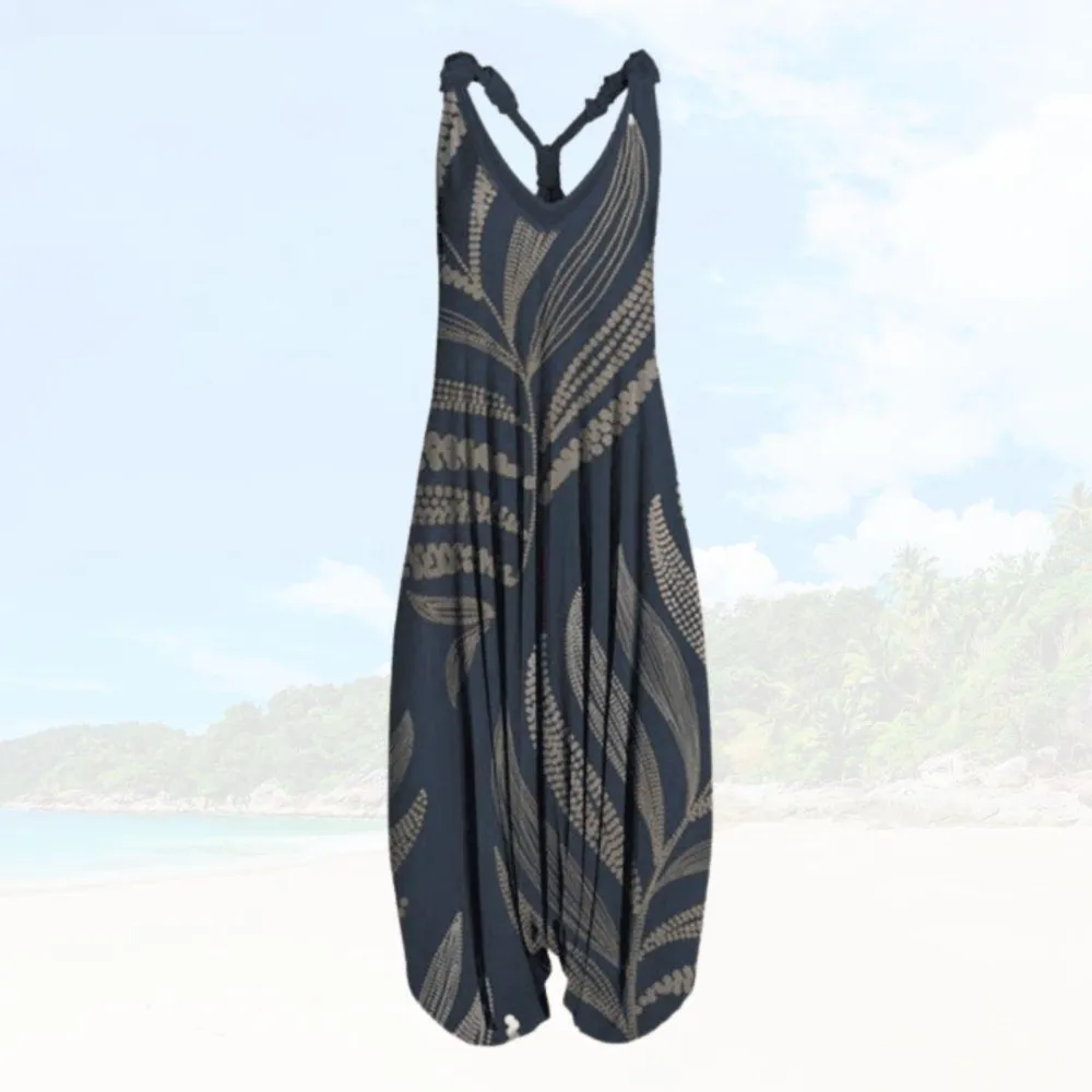 Janet | Dames Mouwloos Los Jumpsuit