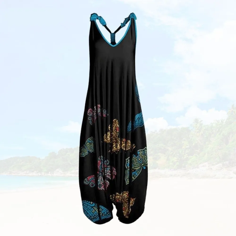 Janet | Dames Mouwloos Los Jumpsuit