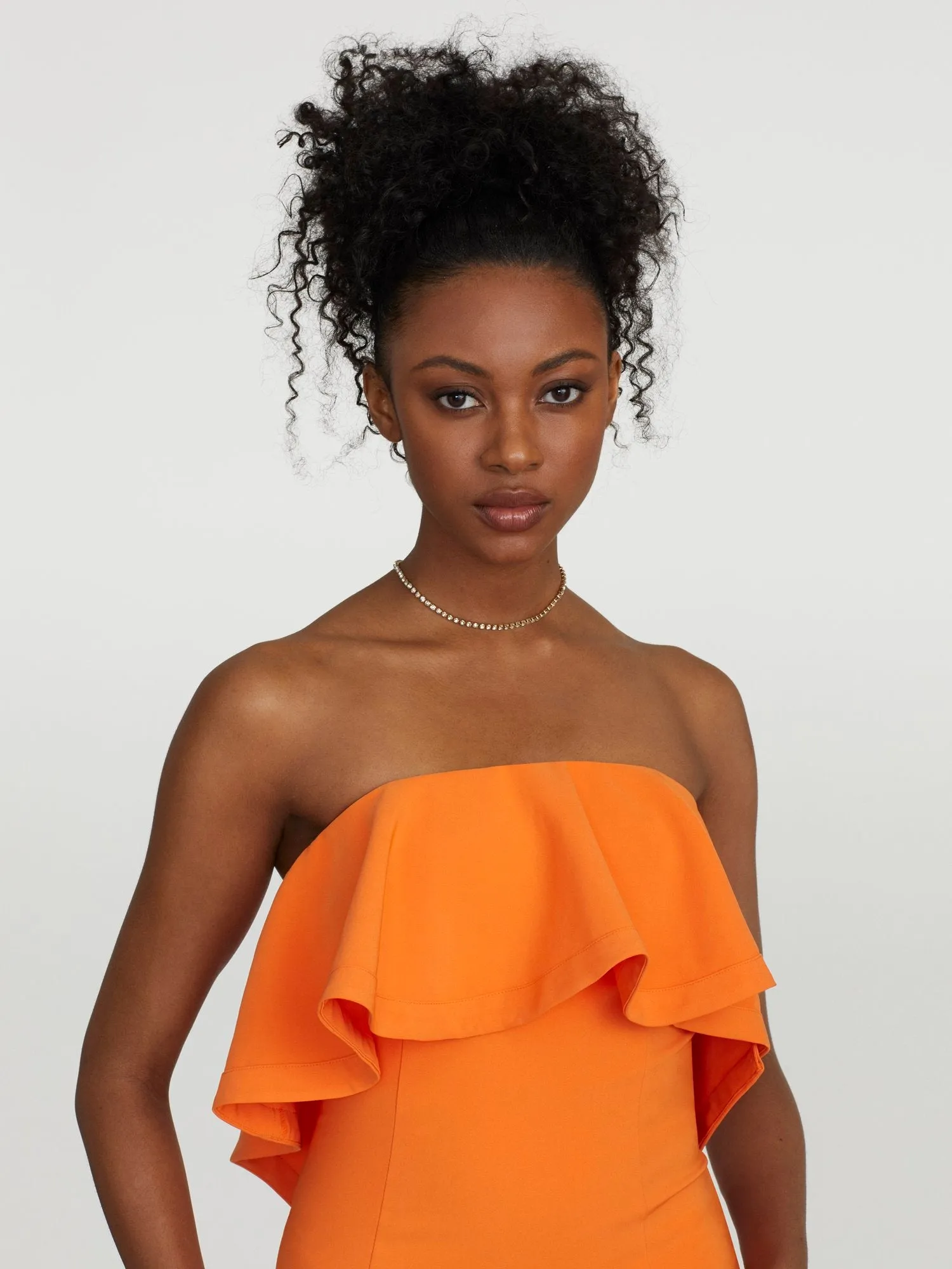 Kami Strapless Ruffle-Front Dress