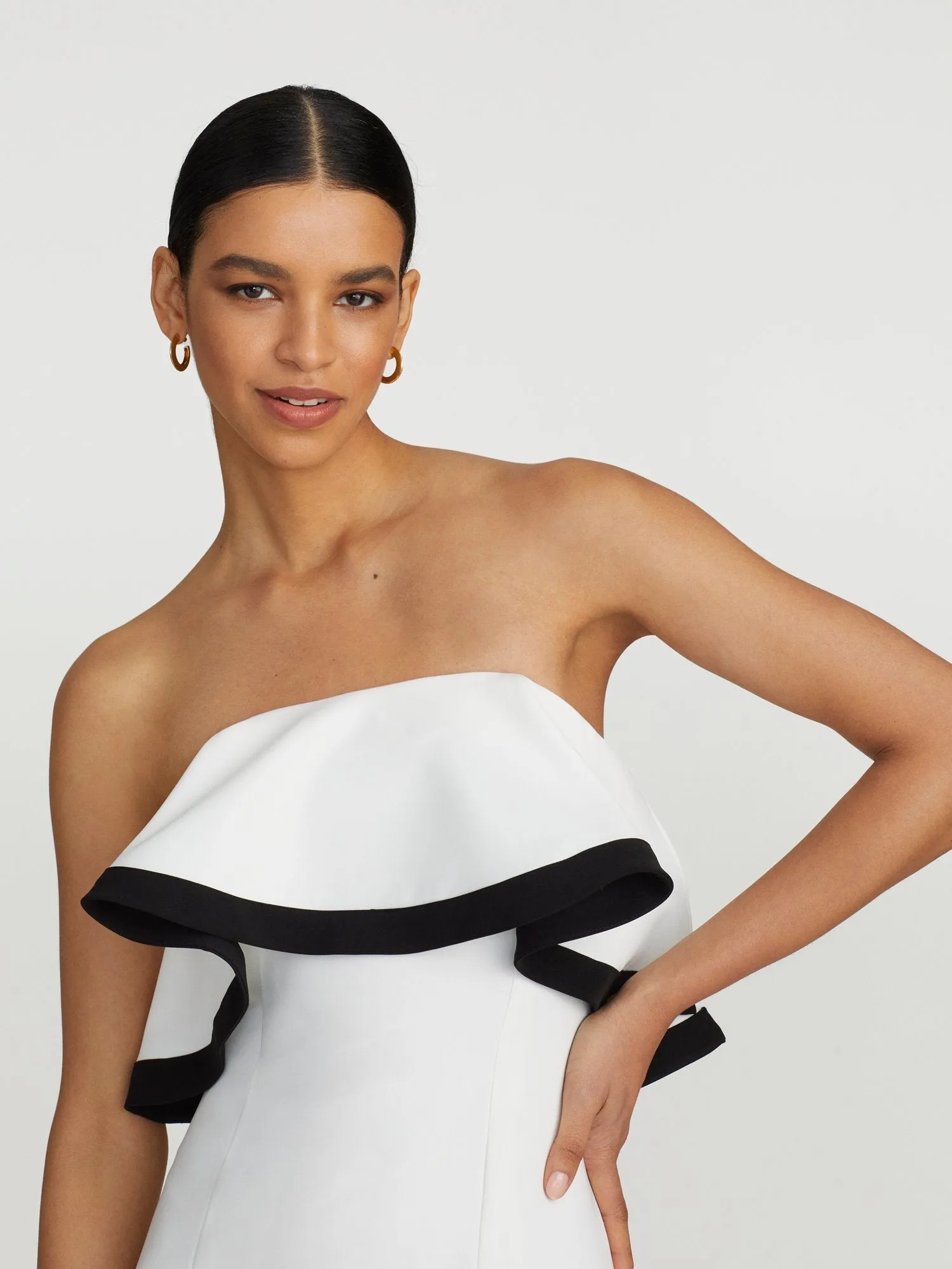 Kami Strapless Ruffle-Front Dress