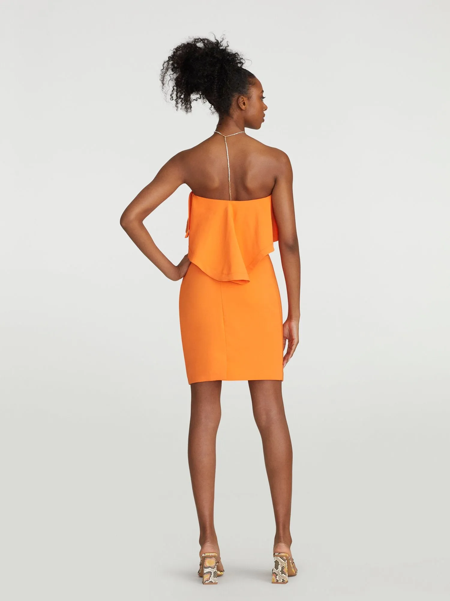 Kami Strapless Ruffle-Front Dress