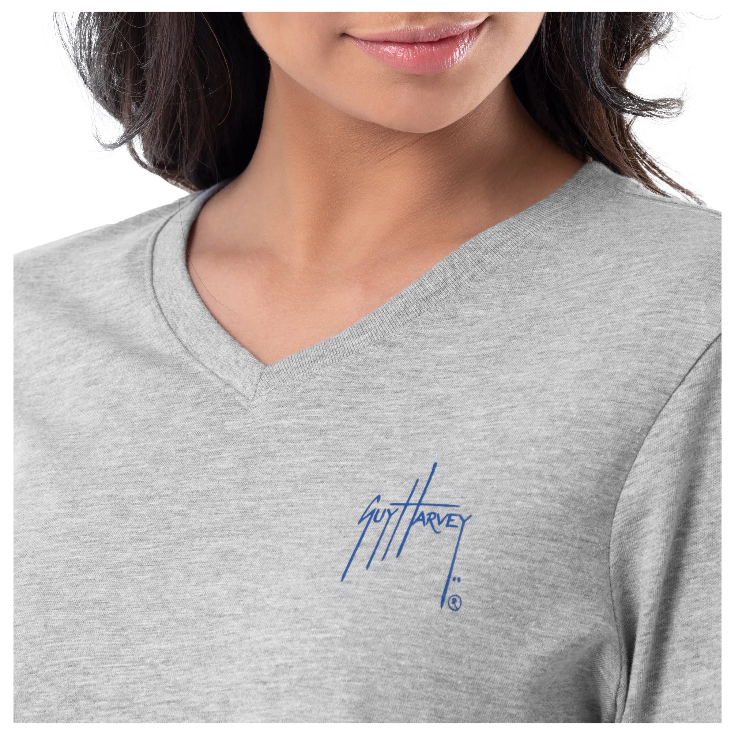 Ladies Queen Angel Long Sleeve V-Neck T-Shirt