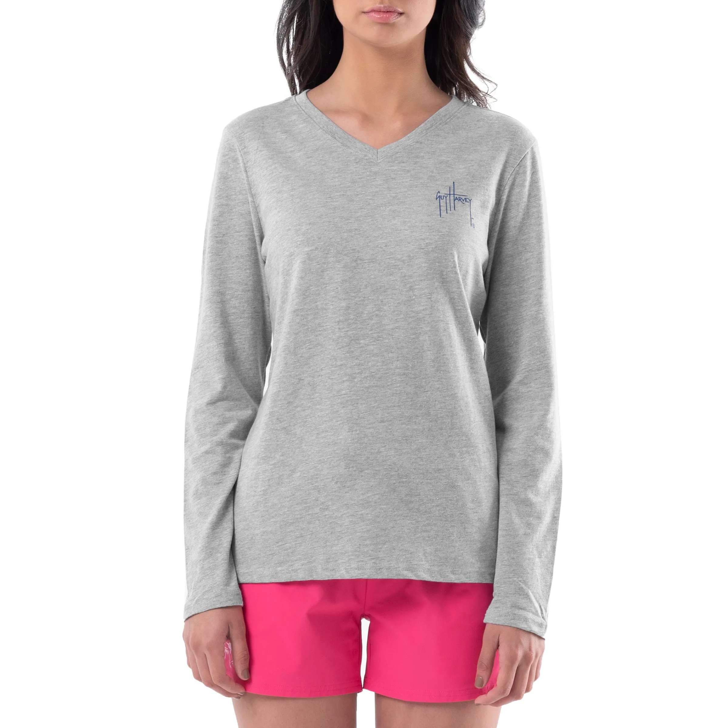 Ladies Queen Angel Long Sleeve V-Neck T-Shirt