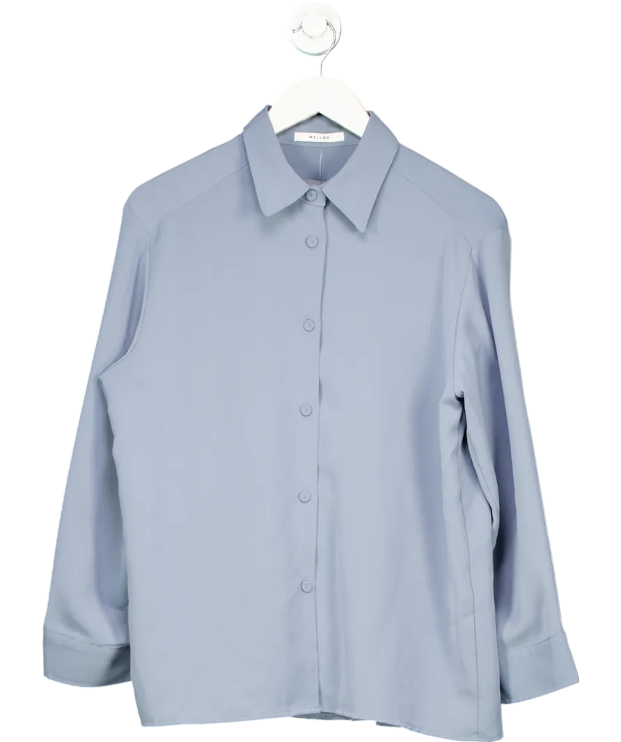 Mellor Blue Button Down Blouse UK 10