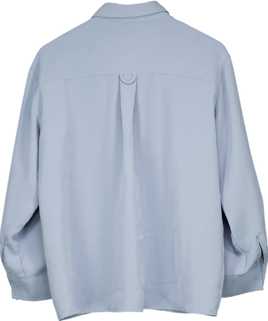 Mellor Blue Button Down Blouse UK 10