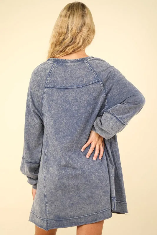 Michele Oversized Mineral Wash Dress