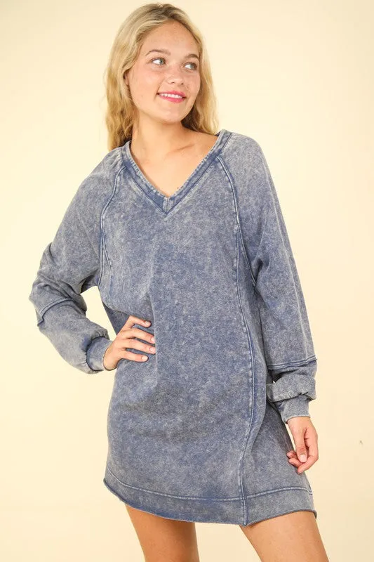 Michele Oversized Mineral Wash Dress