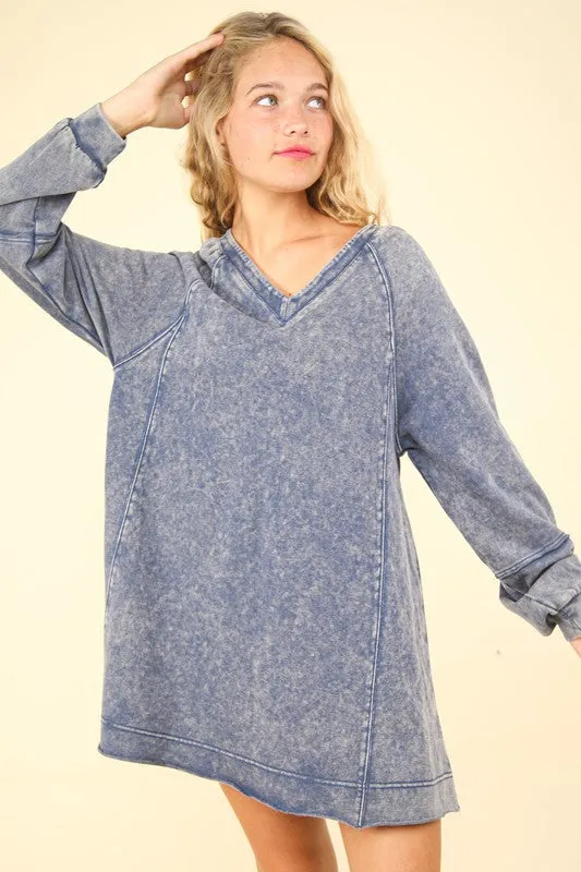 Michele Oversized Mineral Wash Dress