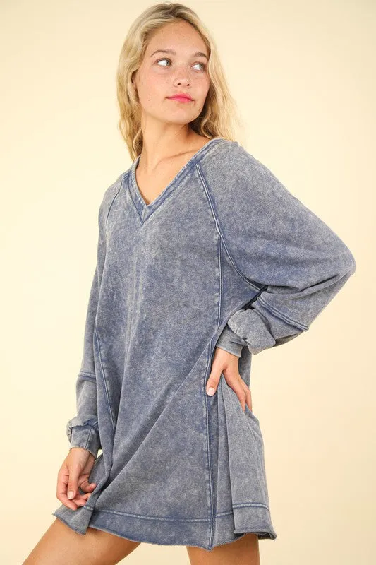 Michele Oversized Mineral Wash Dress