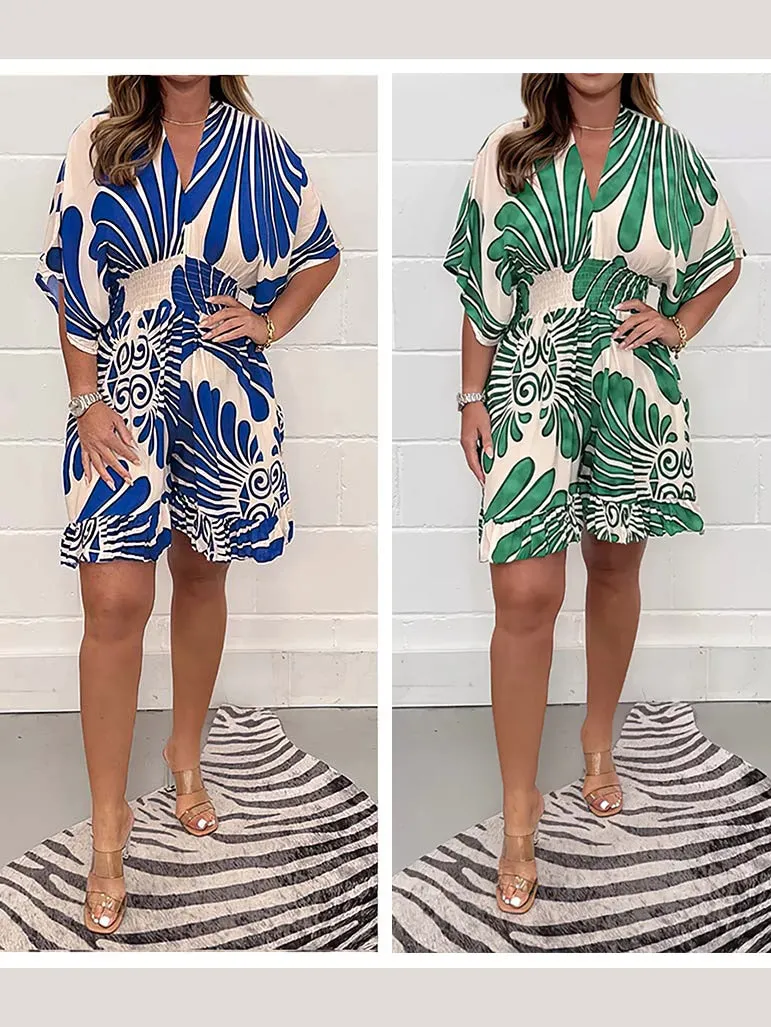  New Bestselling Womens Floral Print Casual Jumpsuit  Stylish & Comfy!