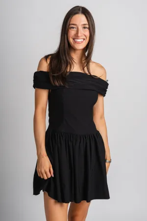 Off shoulder dress black