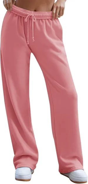 Pants for Women Casual Print Soft High Waisted Sweatpants Athletic Drawstring with