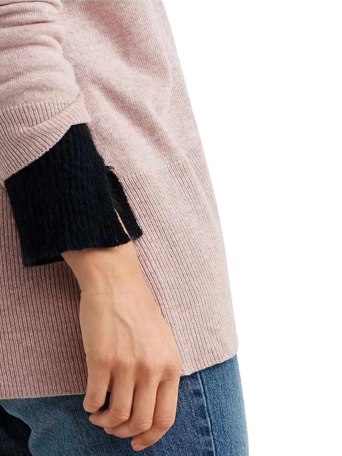 Pink Relaxed Knit Wool Blend V Neck Cardigan