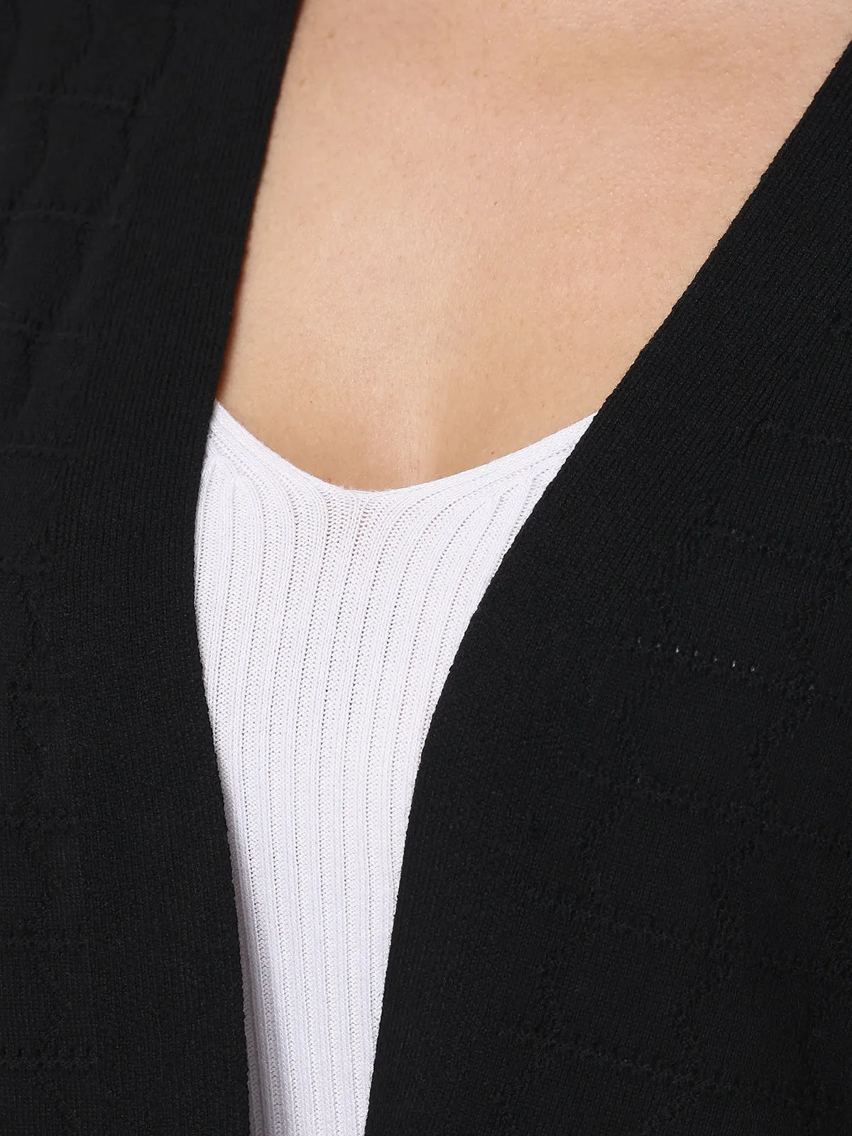 Pointelle Peplum Cardigan