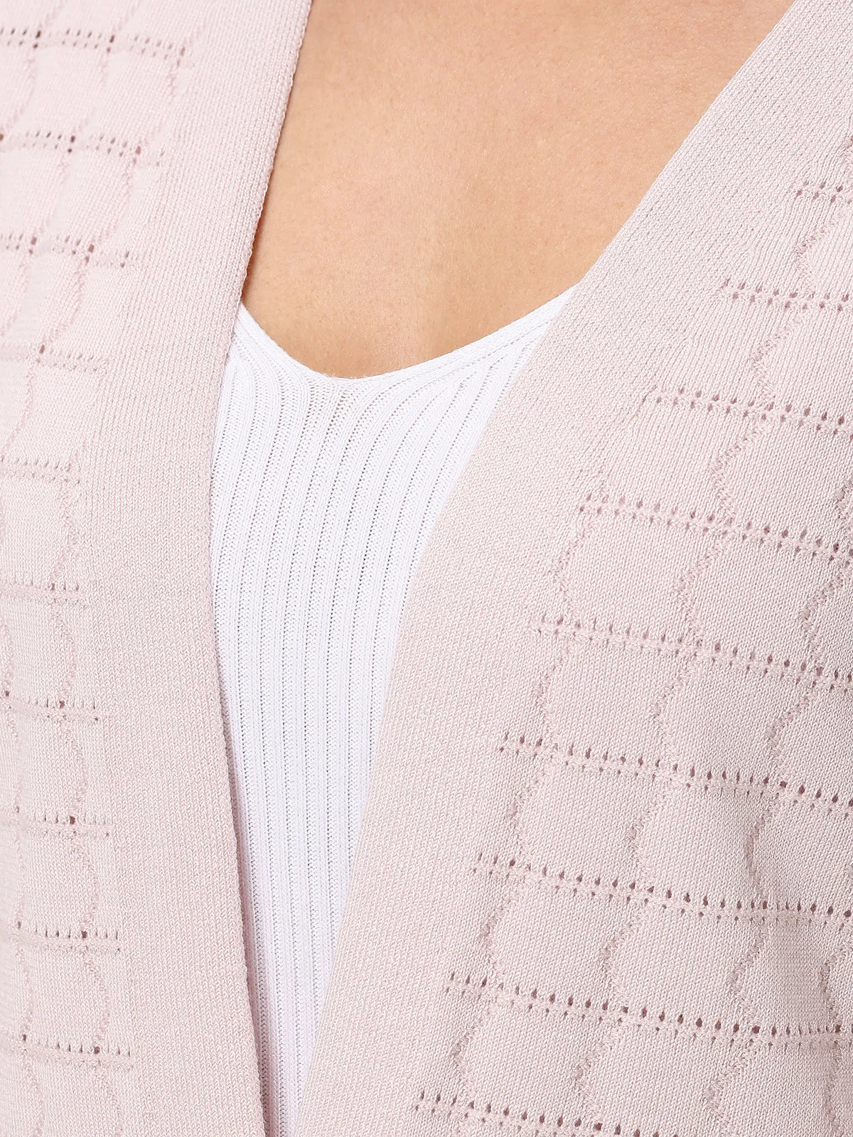 Pointelle Peplum Cardigan