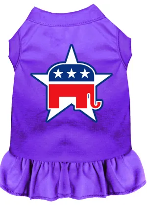 Republican Screen Print Dress Purple Xxxl