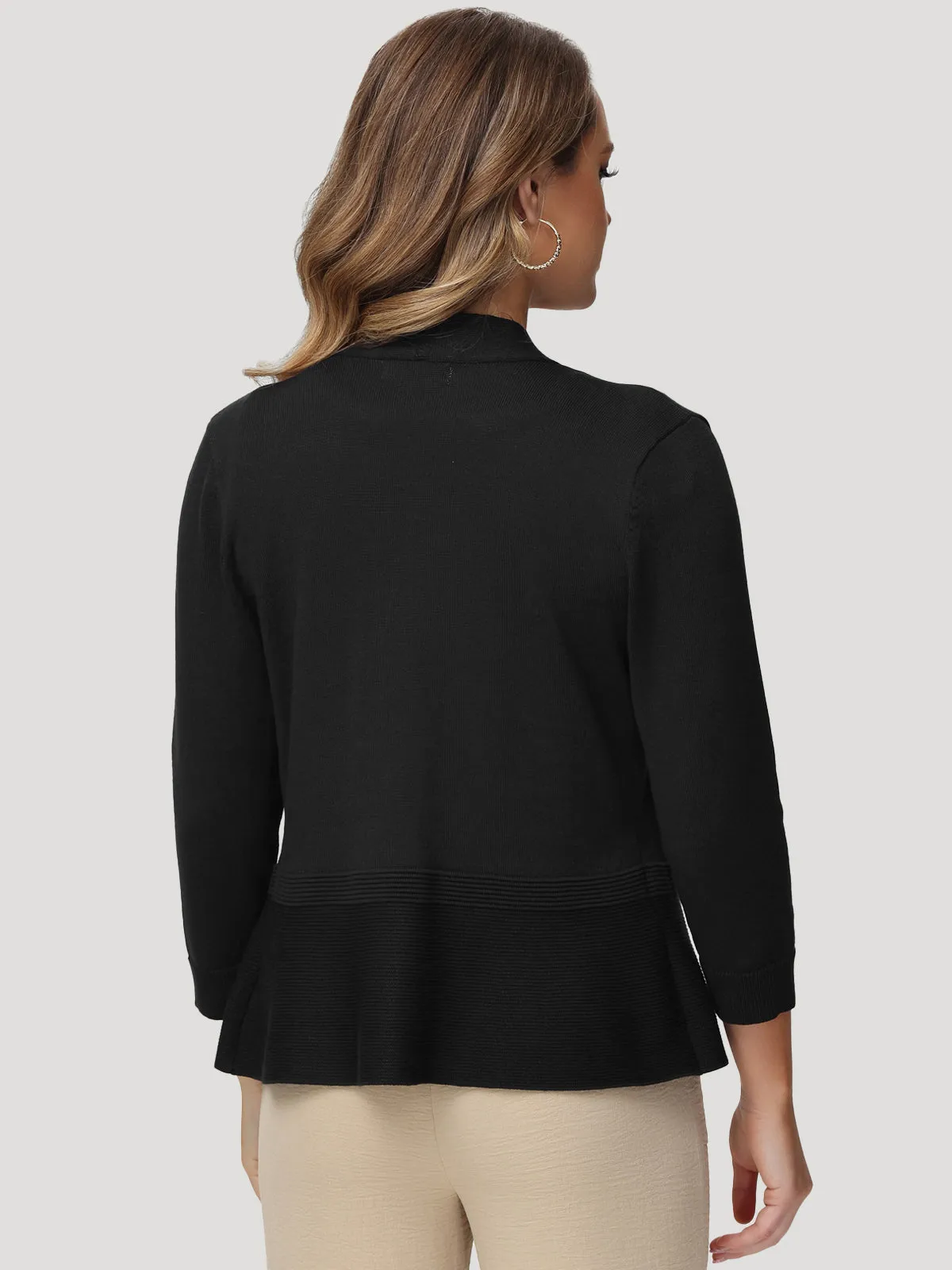 Rib Open-Front Cardigan