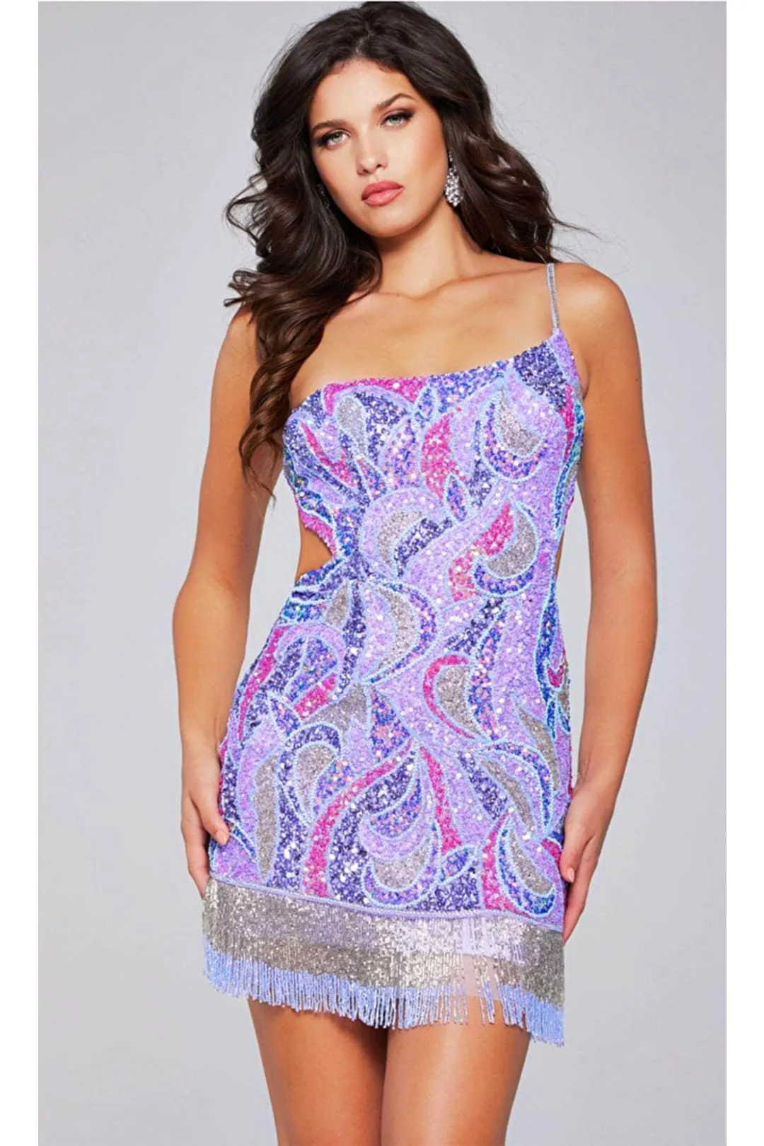 Roaring 1920s Dress for Womens Fashion in Lilac Style 40076A