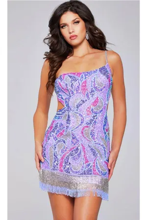 Roaring 1920s Dress for Womens Fashion in Lilac Style 40076A