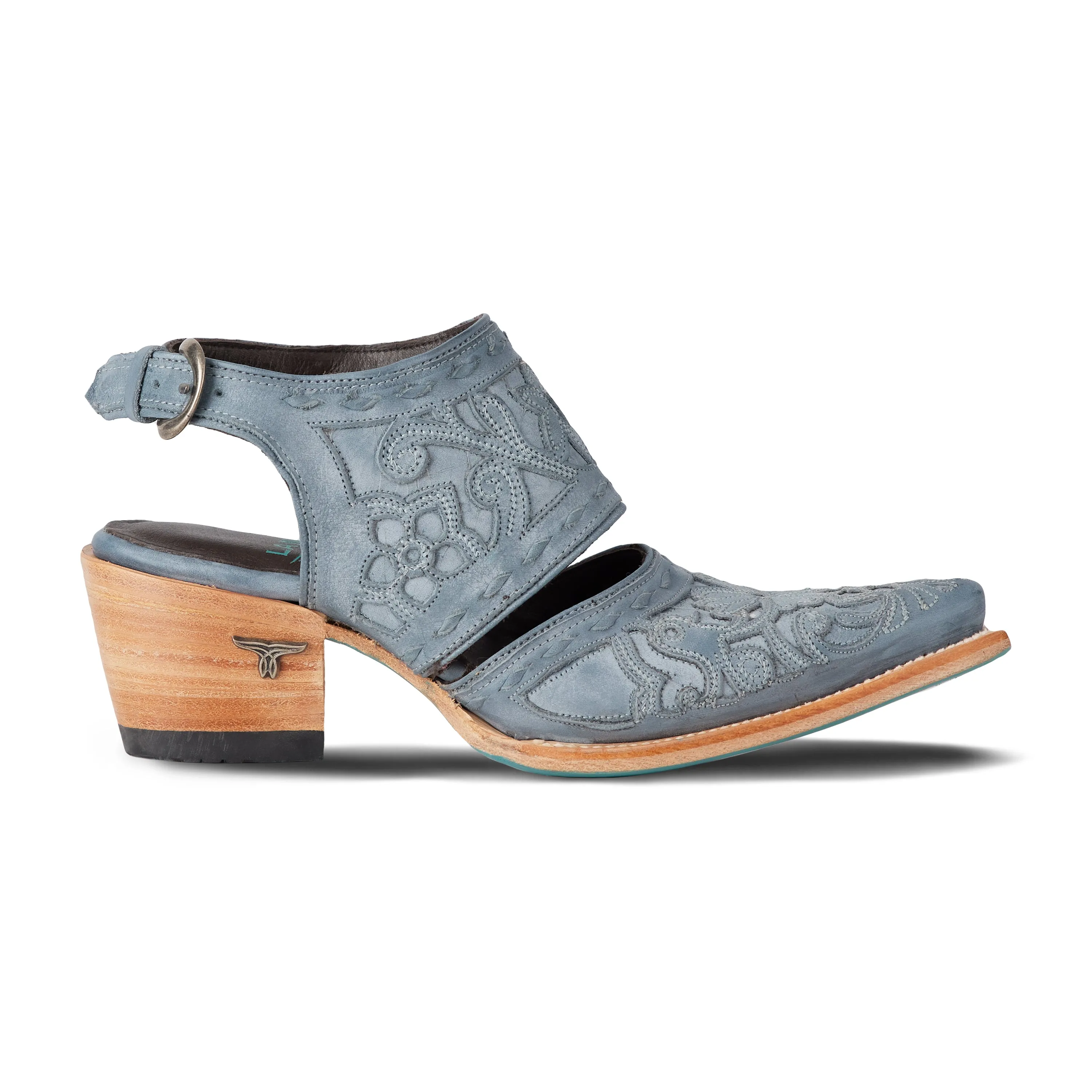 Robin Slingback Mule in Washed Denim
