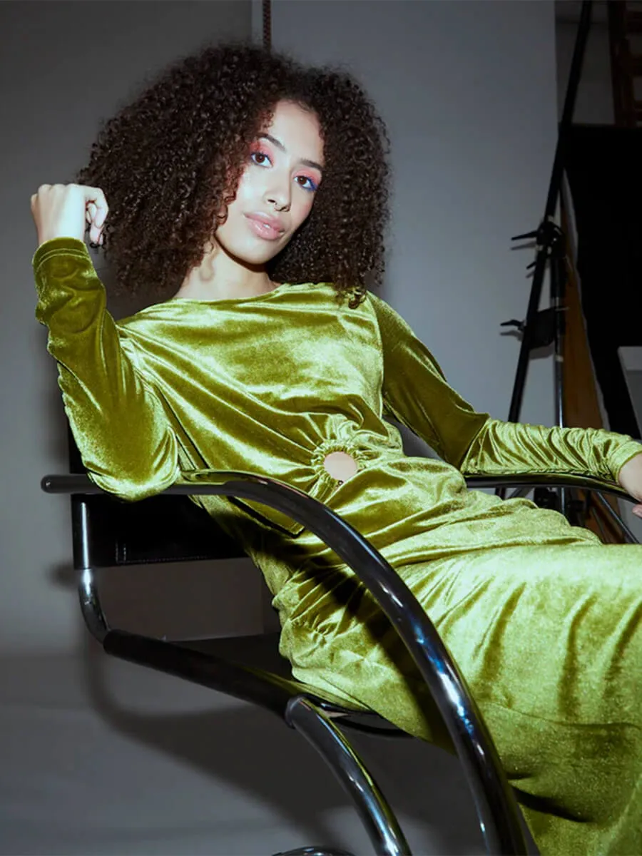 Saga Velour Dress