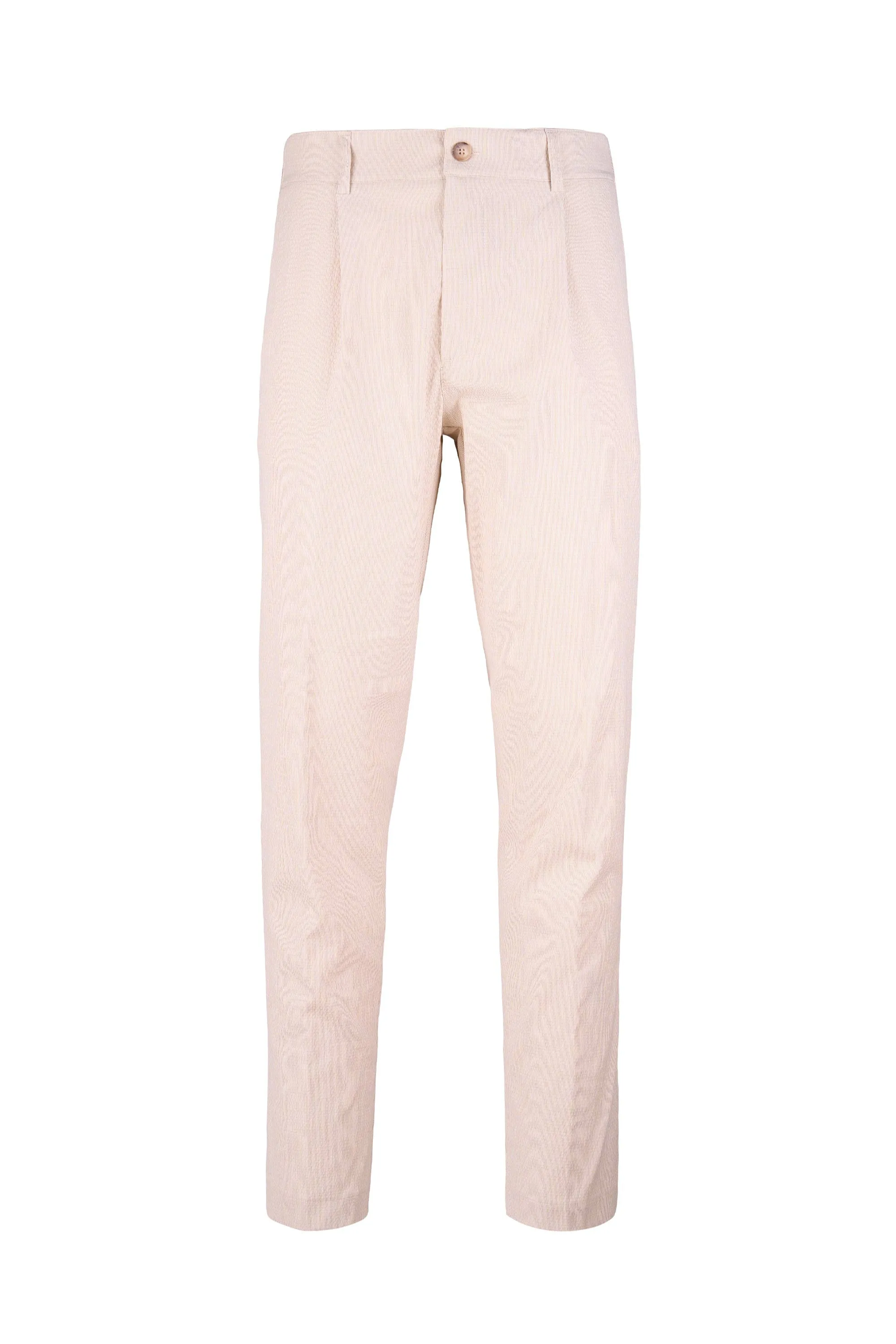 Seersucker Pleated Trousers