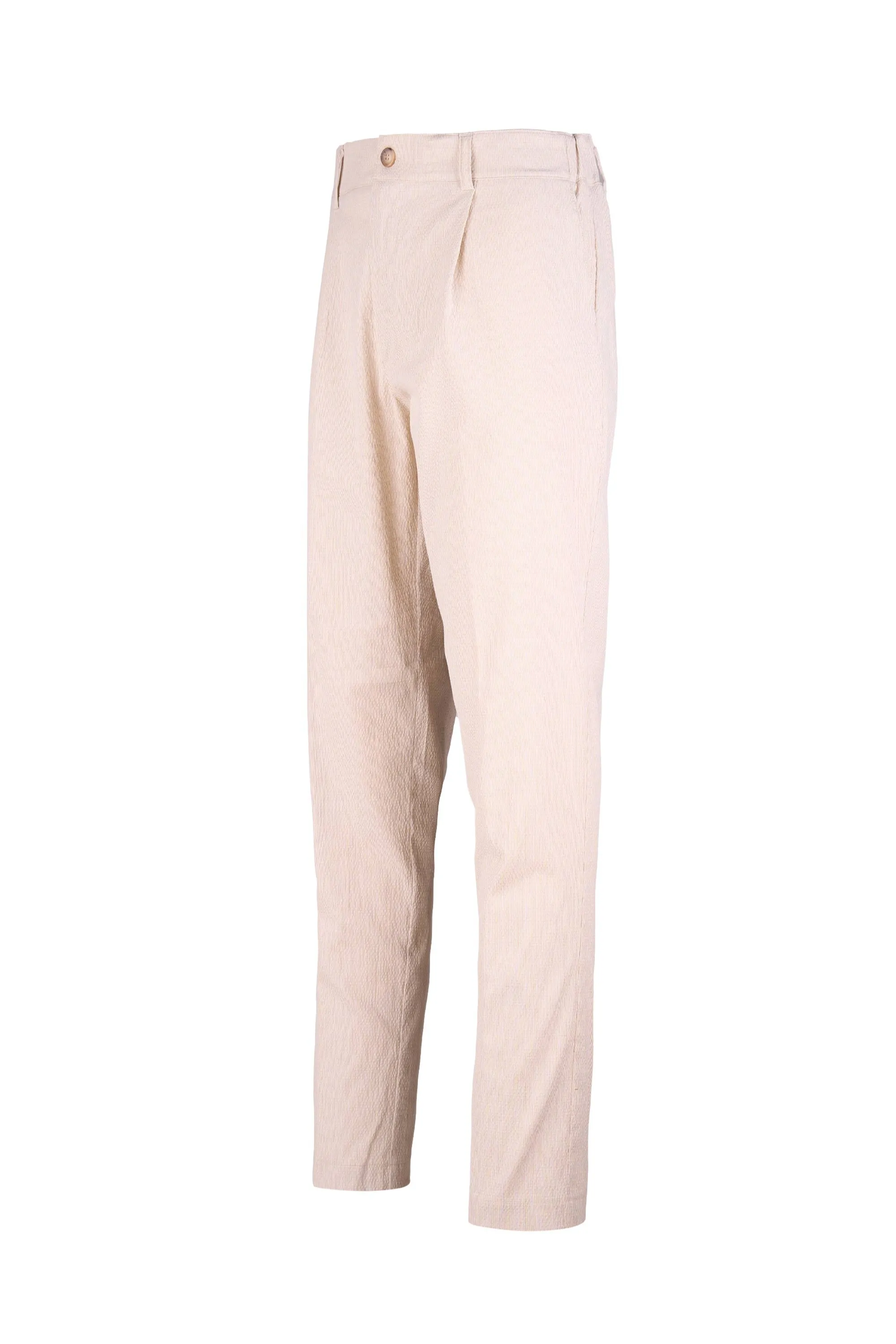 Seersucker Pleated Trousers