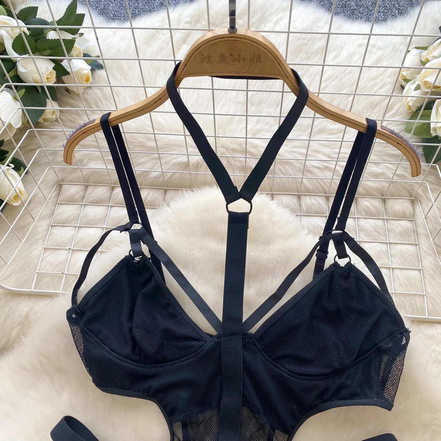 Sexy Hollowed Black Slip Jumpsuits