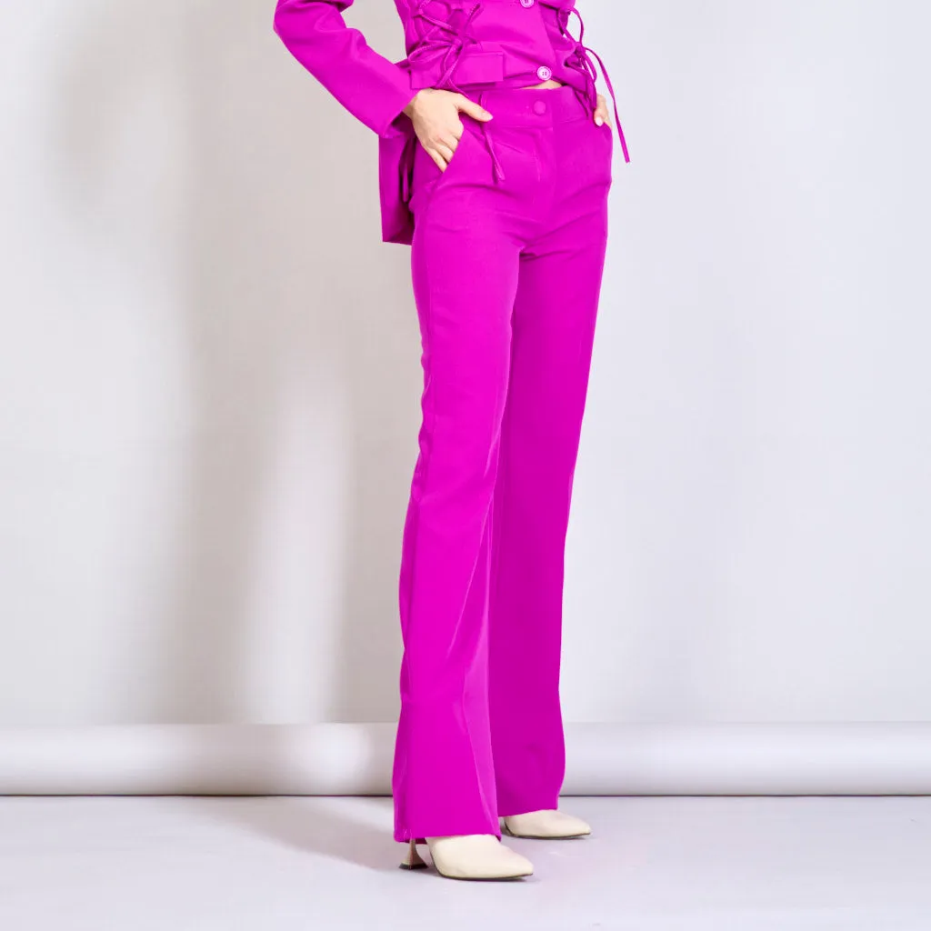Solid color trouser with two pockets wholesale