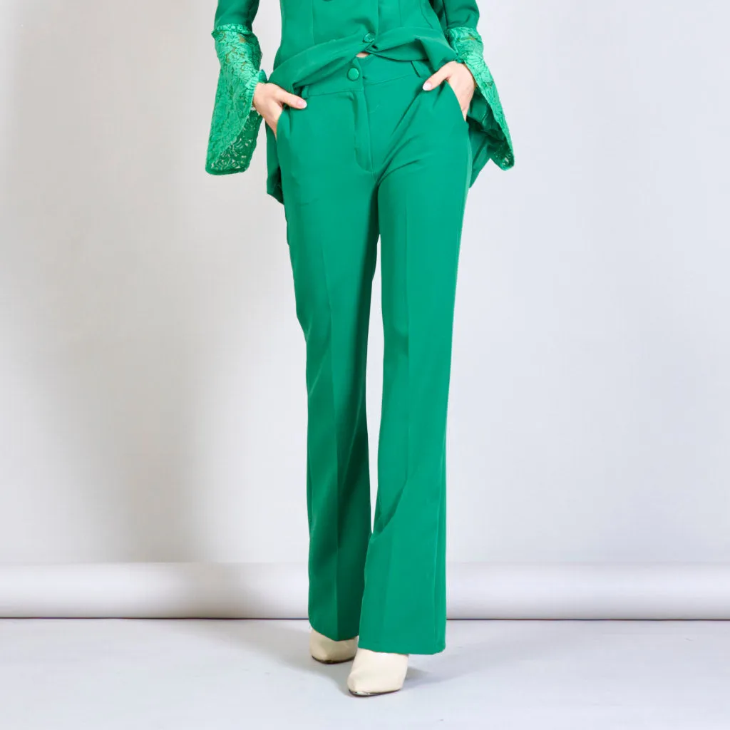 Solid color trouser with two pockets wholesale
