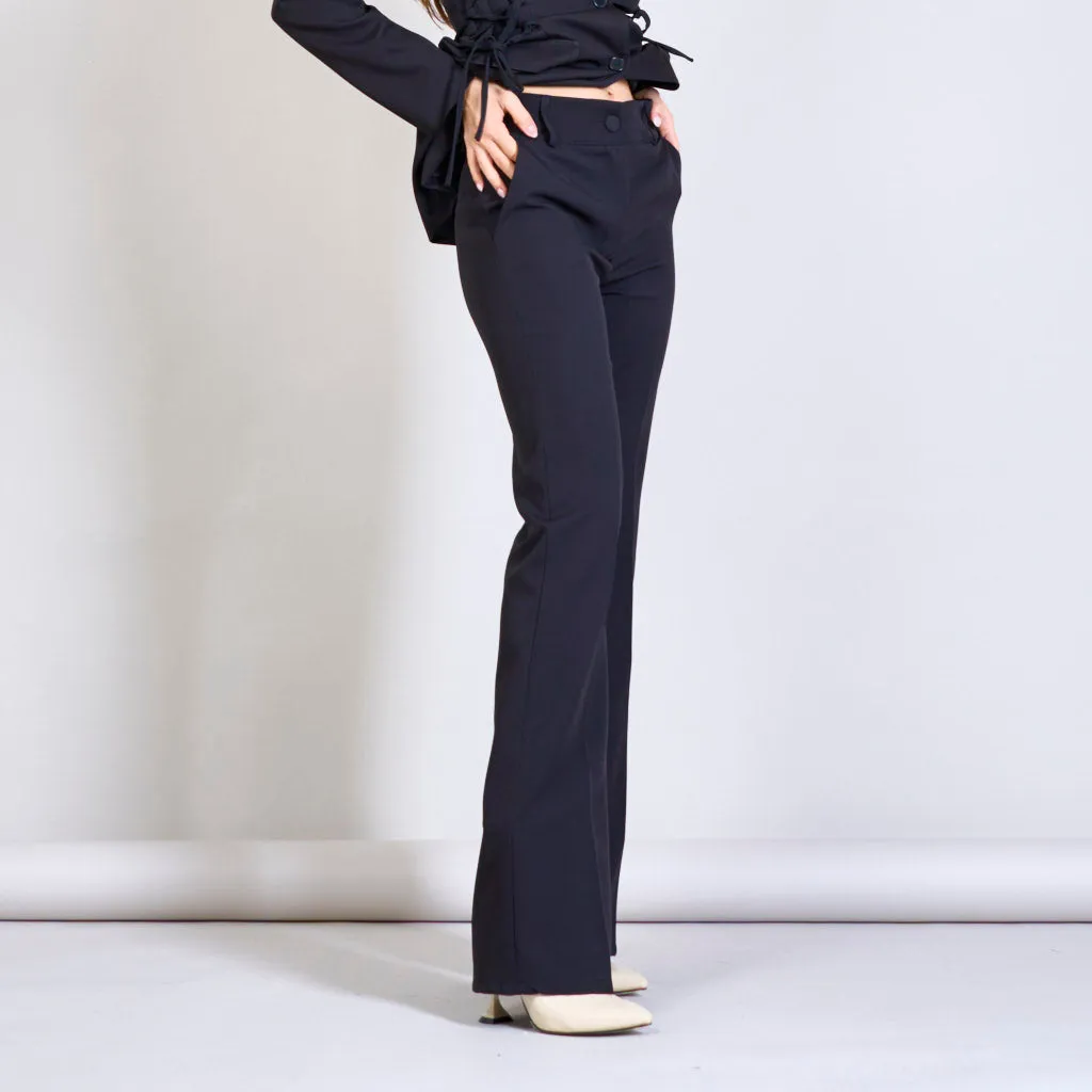 Solid color trouser with two pockets wholesale