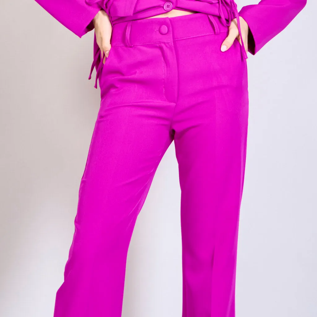 Solid color trouser with two pockets wholesale